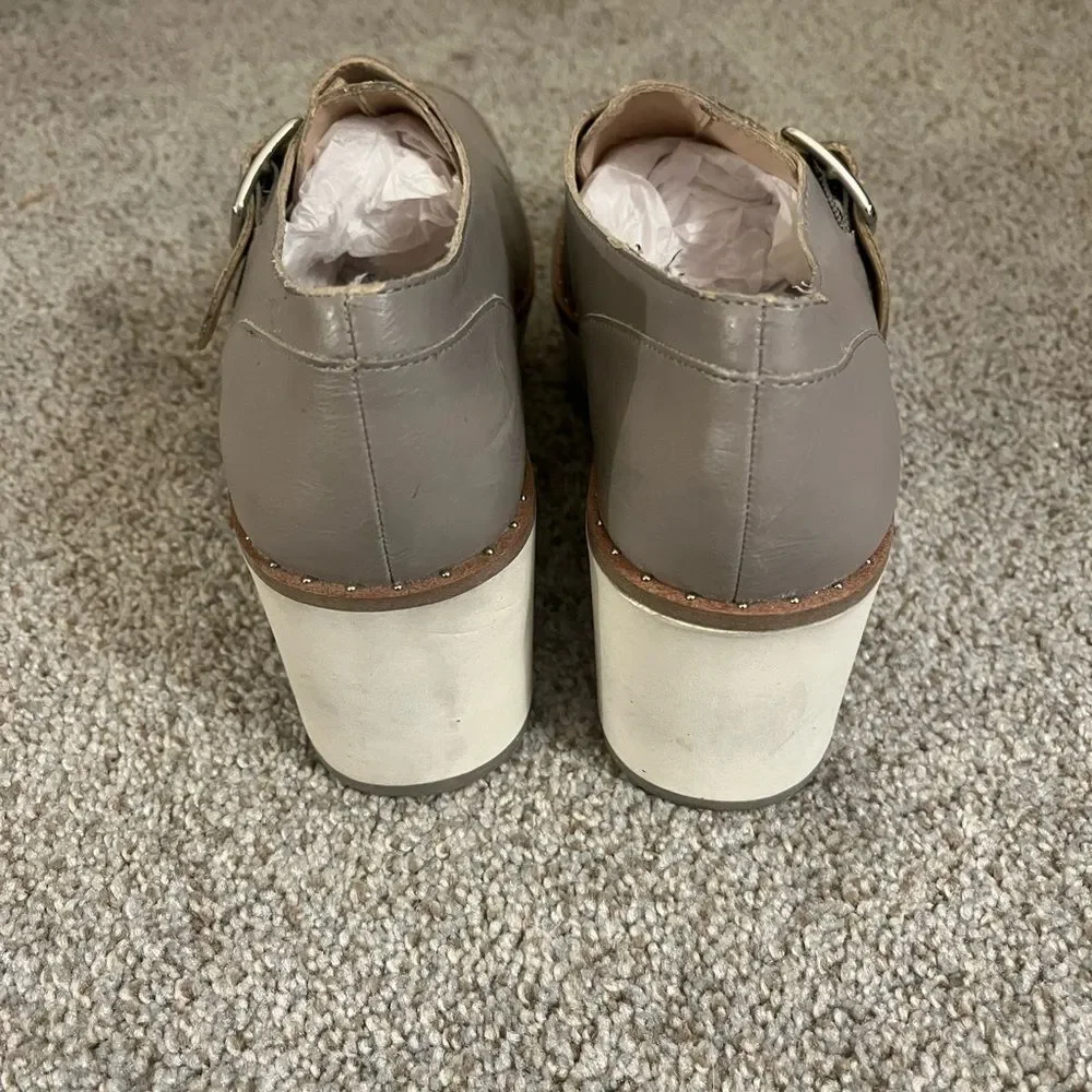ZARA Women's Gray Platform Loafers